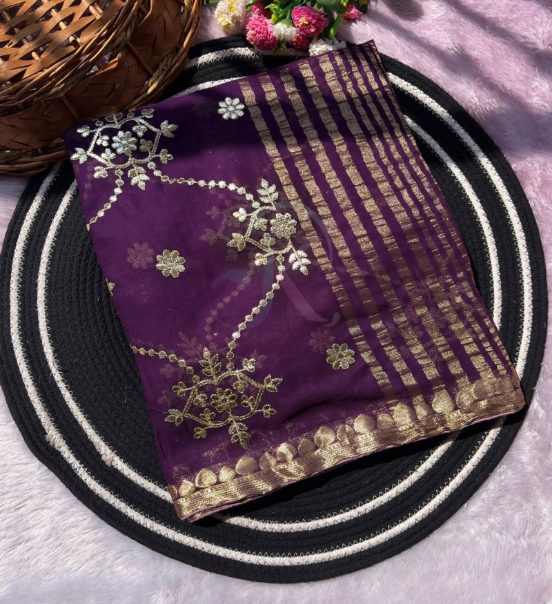 Jk 476 Viscose Weaving Border Saree